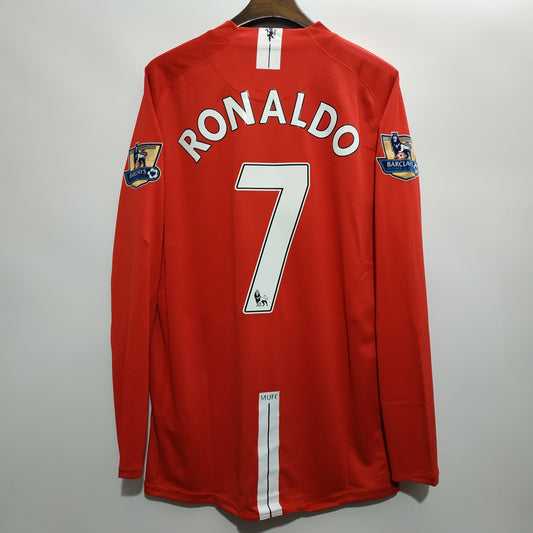 C.Ronaldo #7 |Manchester United Home 07/08 Premier League Long Sleeve