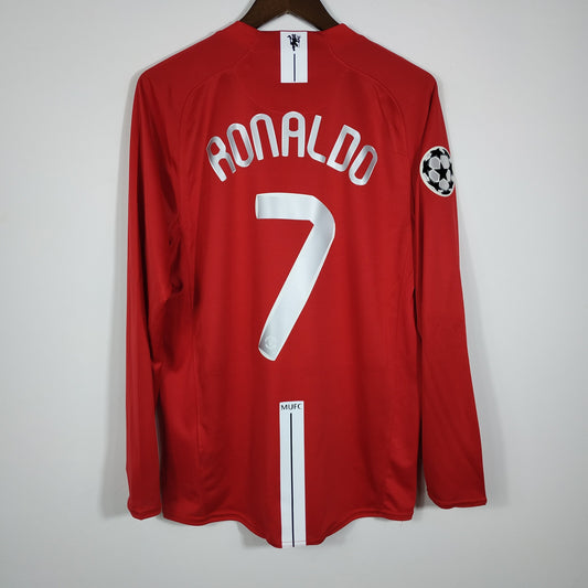 C.Ronaldo #7 |Manchester United Home 07/08 UCL Long Sleeve